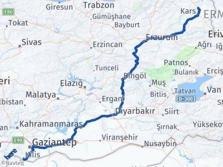Kars Susuz Kilis Arası Kaç Km - Yol Haritası