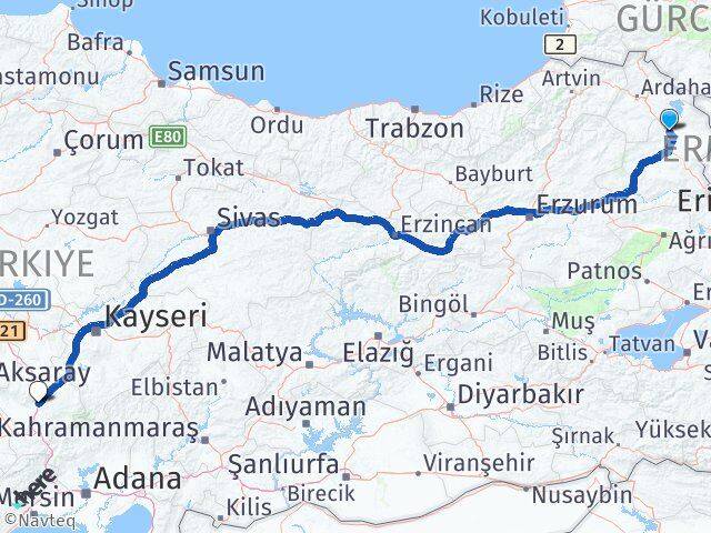 Kars Susuz Niğde Arası Kaç Km - Yol Haritası