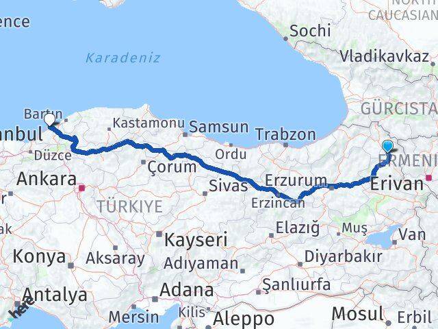 Kars Susuz Zonguldak Arası Kaç Km - Yol Haritası