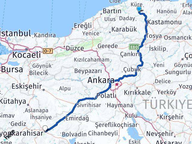 Ağlı Afyonkarahisar Arası Kaç Km - Yol Tarifi