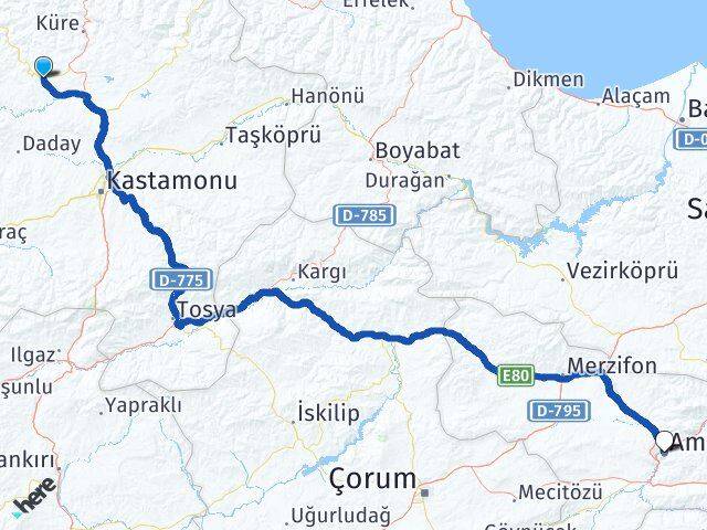 Ağlı Amasya Arası Kaç Km - Yol Tarifi