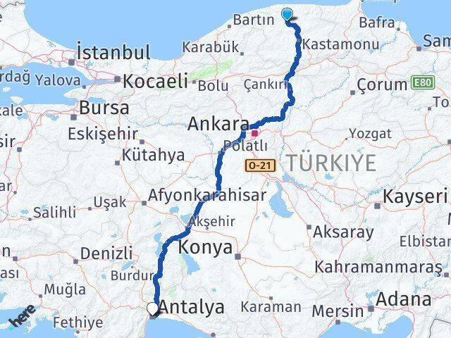 Ağlı Antalya Arası Kaç Km - Yol Tarifi