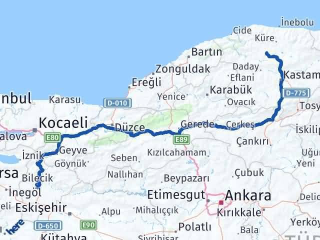 Ağlı Bilecik Arası Kaç Km - Yol Tarifi