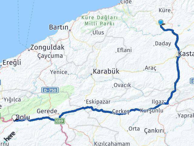 Ağlı Bolu Arası Kaç Km - Yol Tarifi