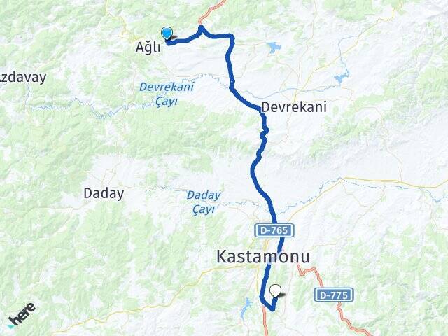 Tekke Kastamonu Havalimanı Arası Kaç Km - Yol Tarifi