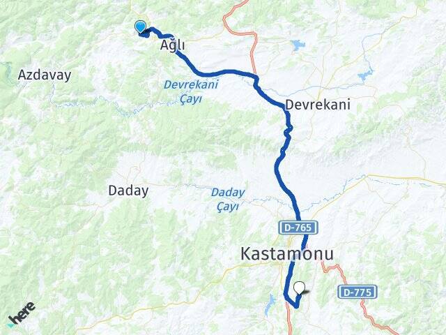 Yeşilpınar Kastamonu Havalimanı Arası Kaç Km - Yol Tarifi