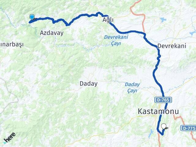 Evlek Kastamonu Havalimanı Arası Kaç Km - Yol Tarifi