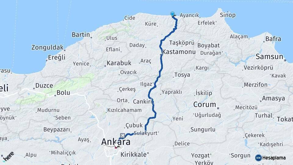 Bozkurt Ankara Arası Kaç Km - Yol Tarifi