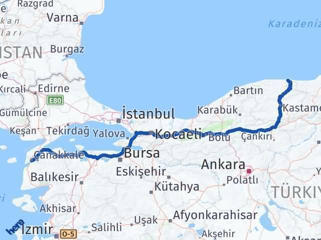 Bozkurt Çanakkale Arası Kaç Km - Yol Tarifi