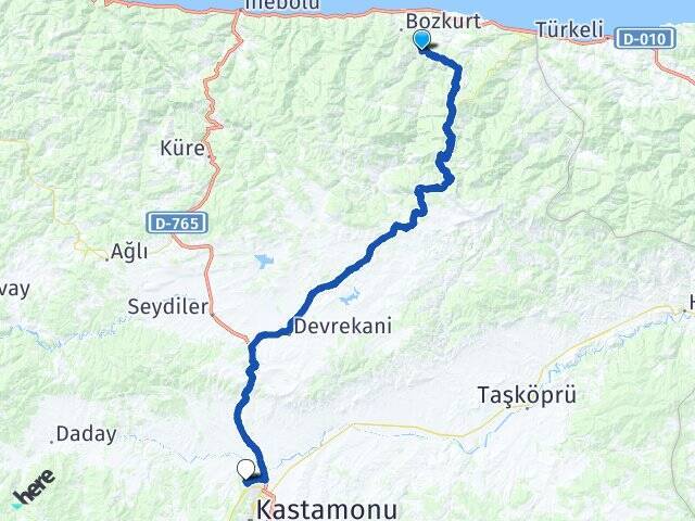 Kayalar Kastamonu Üniversitesi Arası Kaç Km - Yol Tarifi
