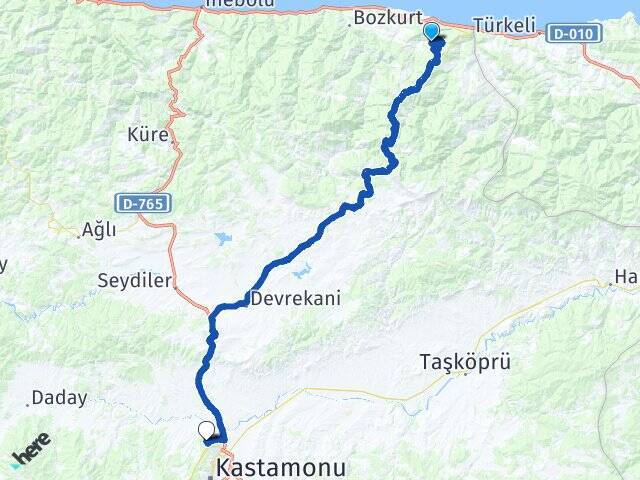 Çubuklu Kastamonu Üniversitesi Arası Kaç Km - Yol Tarifi