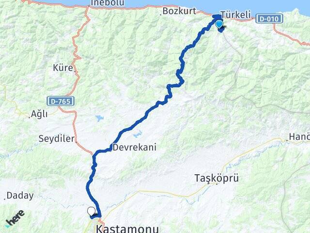 Kavakören Kastamonu Üniversitesi Arası Kaç Km - Yol Tarifi