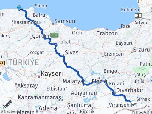 Yemişli Midyat Arası Kaç Km - Yol Tarifi