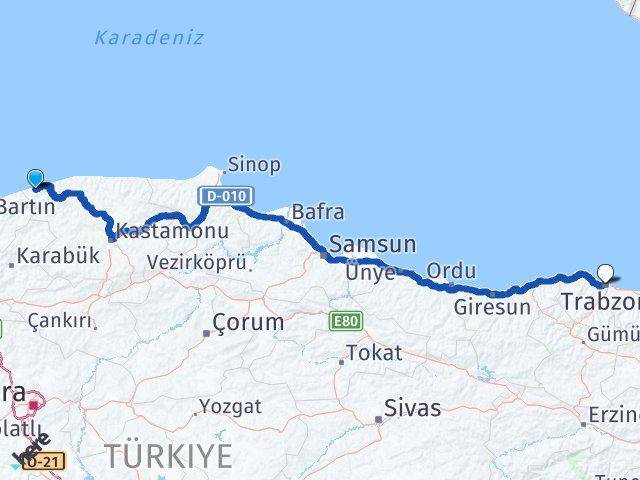 Abdulkadir Trabzon Arası Kaç Km - Yol Tarifi