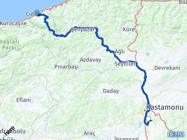 Kasaba Kastamonu Havalimanı Arası Kaç Km - Yol Tarifi