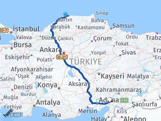 Kastamonu Cide Osmaniye Arası Kaç Km - Yol Haritası