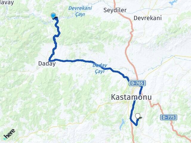 Değirmenözü Kastamonu Havalimanı Arası Kaç Km - Yol Tarifi