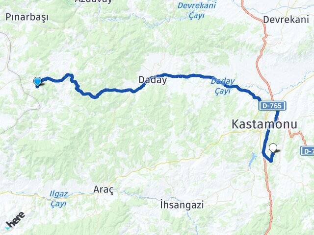 Gökören Kastamonu Havalimanı Arası Kaç Km - Yol Tarifi