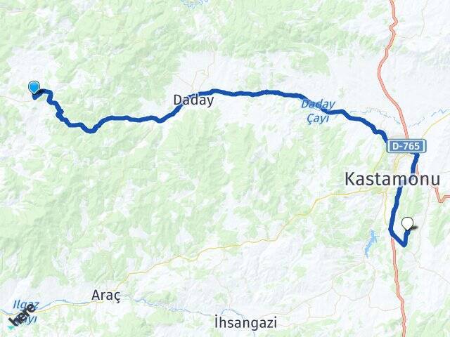 Karacaören Kastamonu Havalimanı Arası Kaç Km - Yol Tarifi