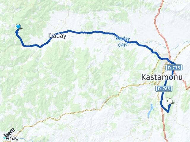 Okluk Kastamonu Havalimanı Arası Kaç Km - Yol Tarifi
