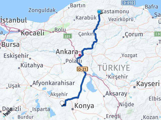 Kastamonu Derbent Arası Kaç Km - Yol Tarifi