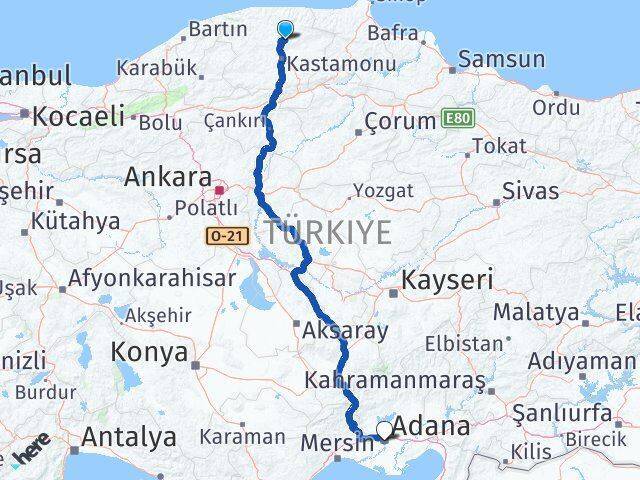 Devrekani Adana Arası Kaç Km - Yol Tarifi