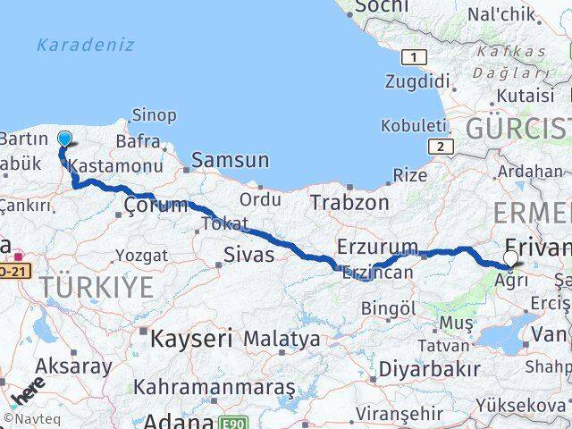 Devrekani Ağrı Arası Kaç Km - Yol Tarifi