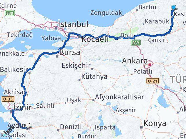 Devrekani Aydın Arası Kaç Km - Yol Tarifi
