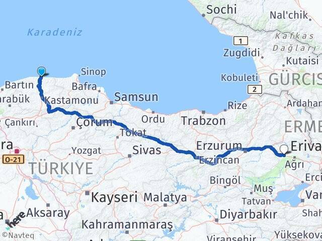 Karadeniz Eleşkirt Arası Kaç Km - Yol Tarifi