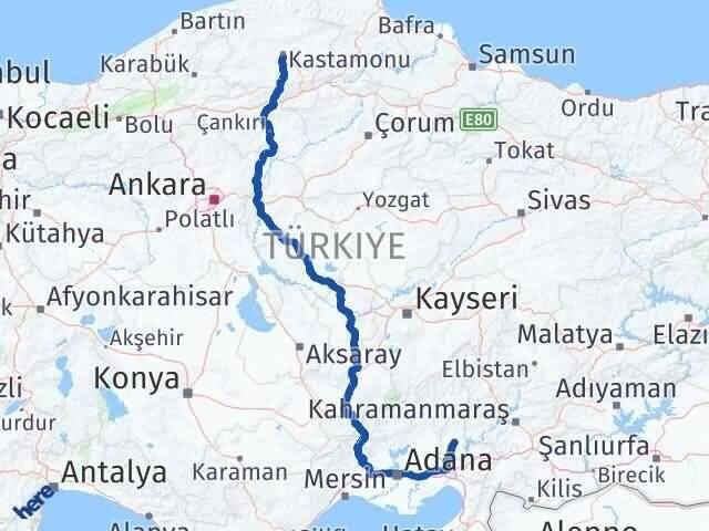 Kastamonu Kadirli Osmaniye Arası Kaç Km - Yol Haritası