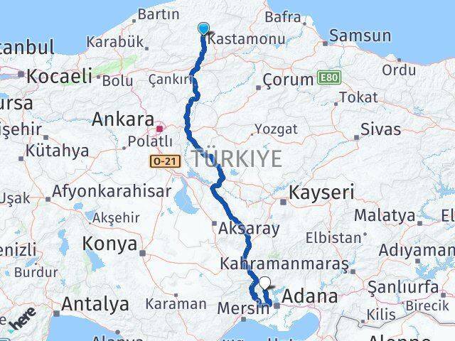 Kastamonu Karaisalı Arası Kaç Km - Yol Tarifi
