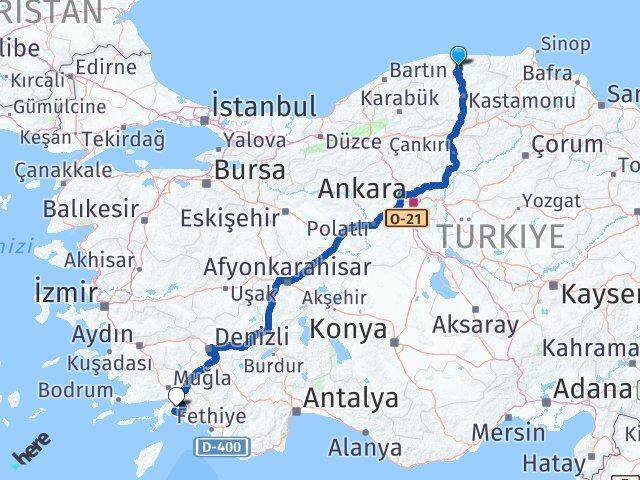 Küre Muğla Arası Kaç Km - Yol Tarifi