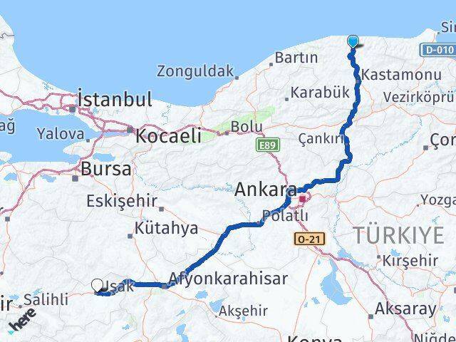 Küre Uşak Arası Kaç Km - Yol Tarifi