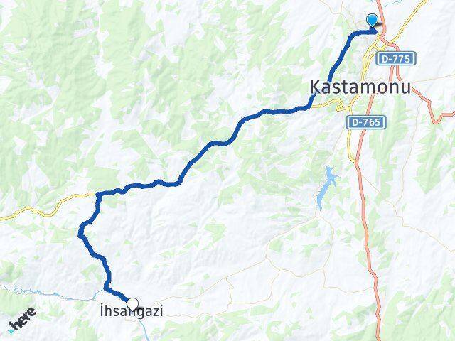Kuzeykent İhsangazi Arası Kaç Km - Yol Tarifi