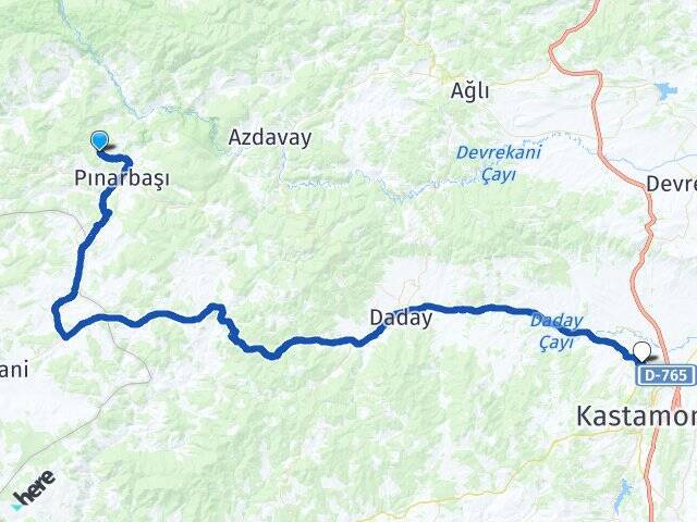 Günberi Kastamonu Üniversitesi Arası Kaç Km - Yol Tarifi
