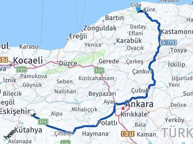 Şenpazar Eskişehir Arası Kaç Km - Yol Tarifi