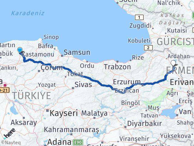 Kastamonu Susuz Arası Kaç Km - Yol Tarifi