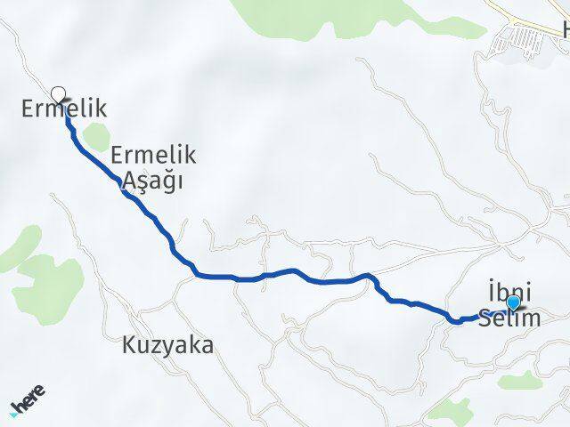 İbni Selim Ermelik Arası Kaç Km - Yol Tarifi