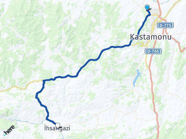 Kastamonu Üniversitesi İhsangazi Arası Kaç Km - Yol Tarifi