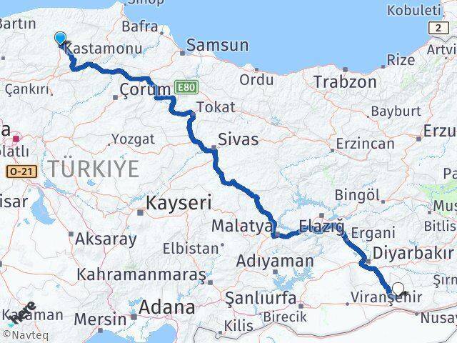 Kastamonu Yeşilli Arası Kaç Km - Yol Tarifi