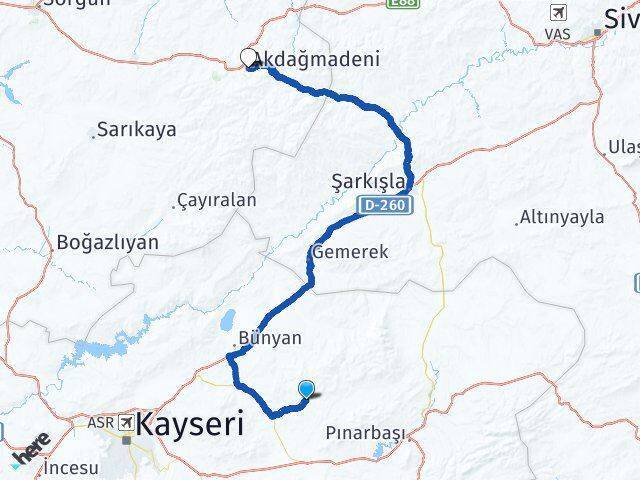 Topsöğüt Akdağmadeni Arası Kaç Km - Yol Tarifi
