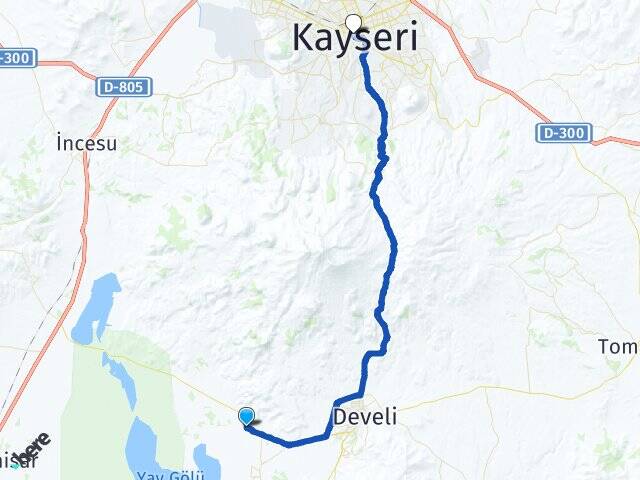 Kayseri Develi Soysallı Arası Kaç Km - Yol Haritası