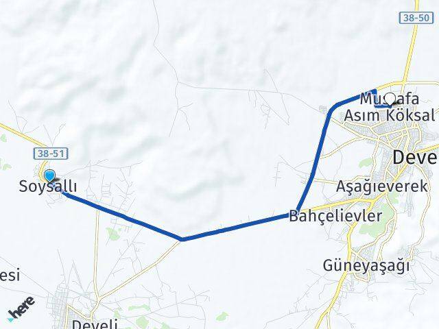 Soysallı Mustafa Asım Köksal Arası Kaç Km - Yol Tarifi