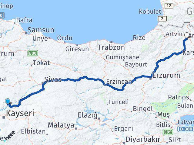 Felahiye Ardahan Arası Kaç Km - Yol Tarifi