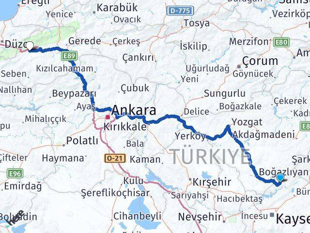 Felahiye Bolu Arası Kaç Km - Yol Tarifi