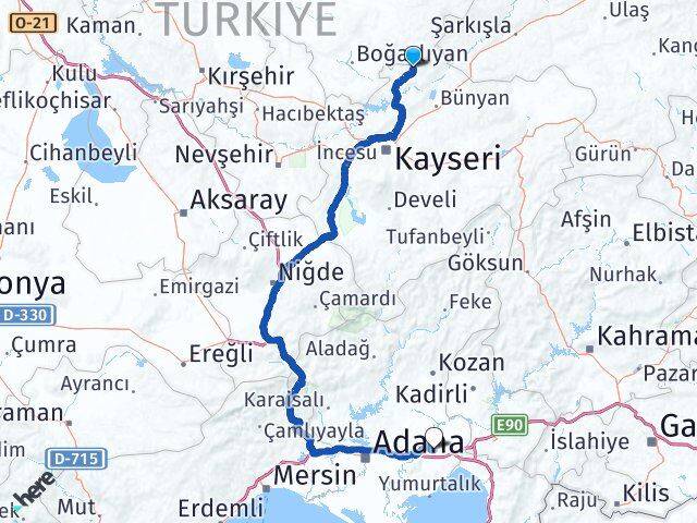 Büyüktoraman Hürriyet Ceyhan Arası Kaç Km - Yol Tarifi