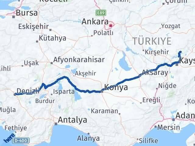 Felahiye Denizli Arası Kaç Km - Yol Tarifi