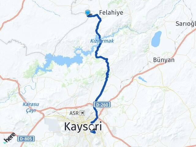 Kepiç Erciyes Üniversitesi Arası Kaç Km - Yol Tarifi