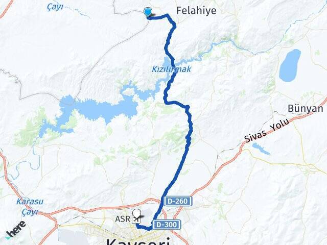 Kepiç Erkilet Havalimanı Arası Kaç Km - Yol Tarifi