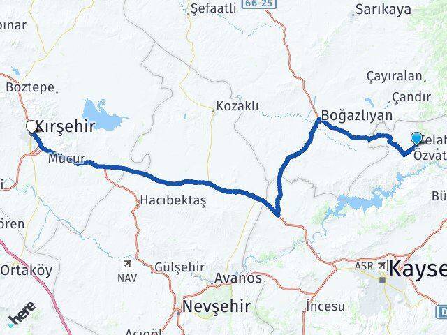 Felahiye Kırşehir Arası Kaç Km - Yol Tarifi